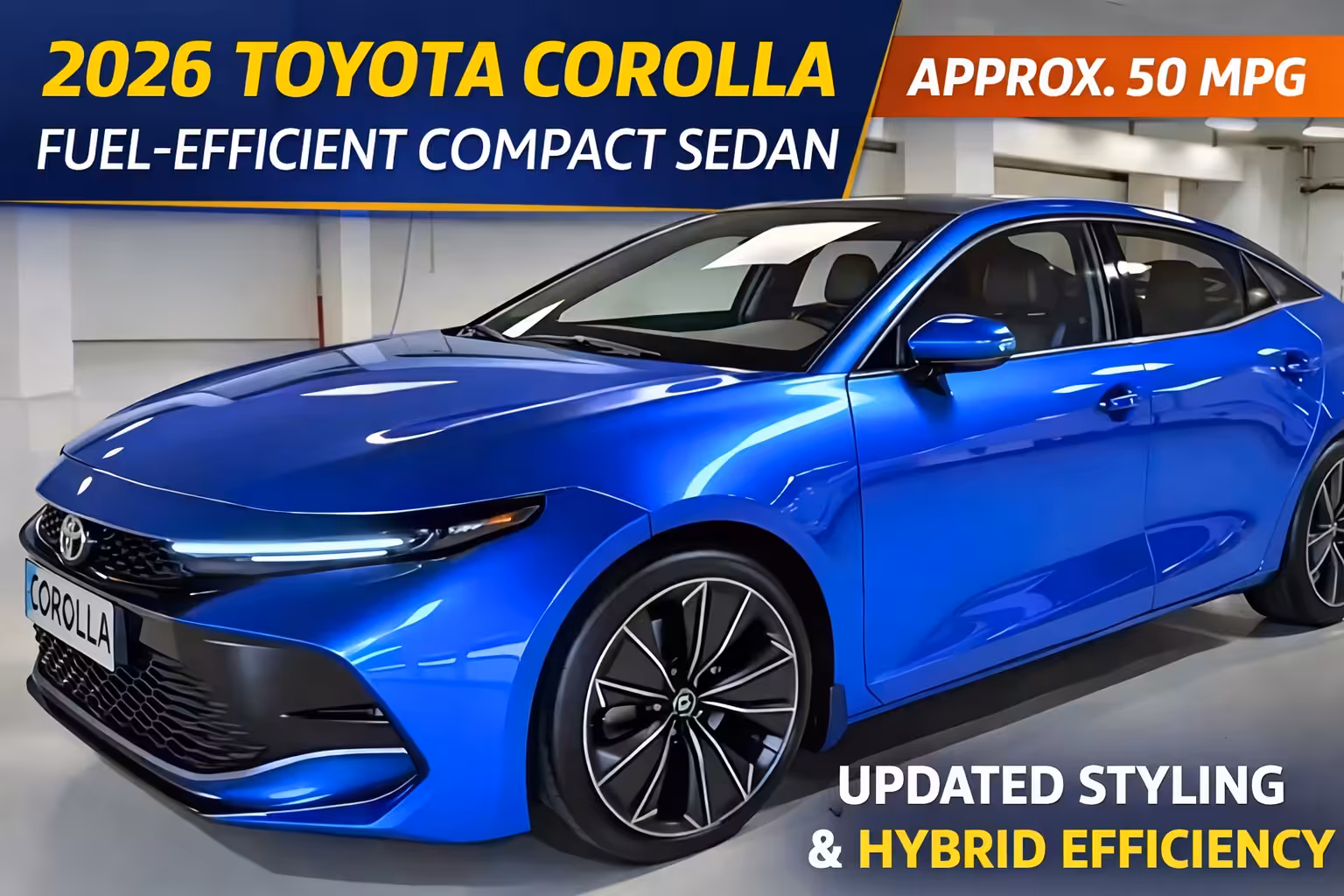 New Toyota Corolla 2026 Revealed With 1.8L Hybrid Powertrain, 12.3-Inch Display, And Smart Safety Suite.