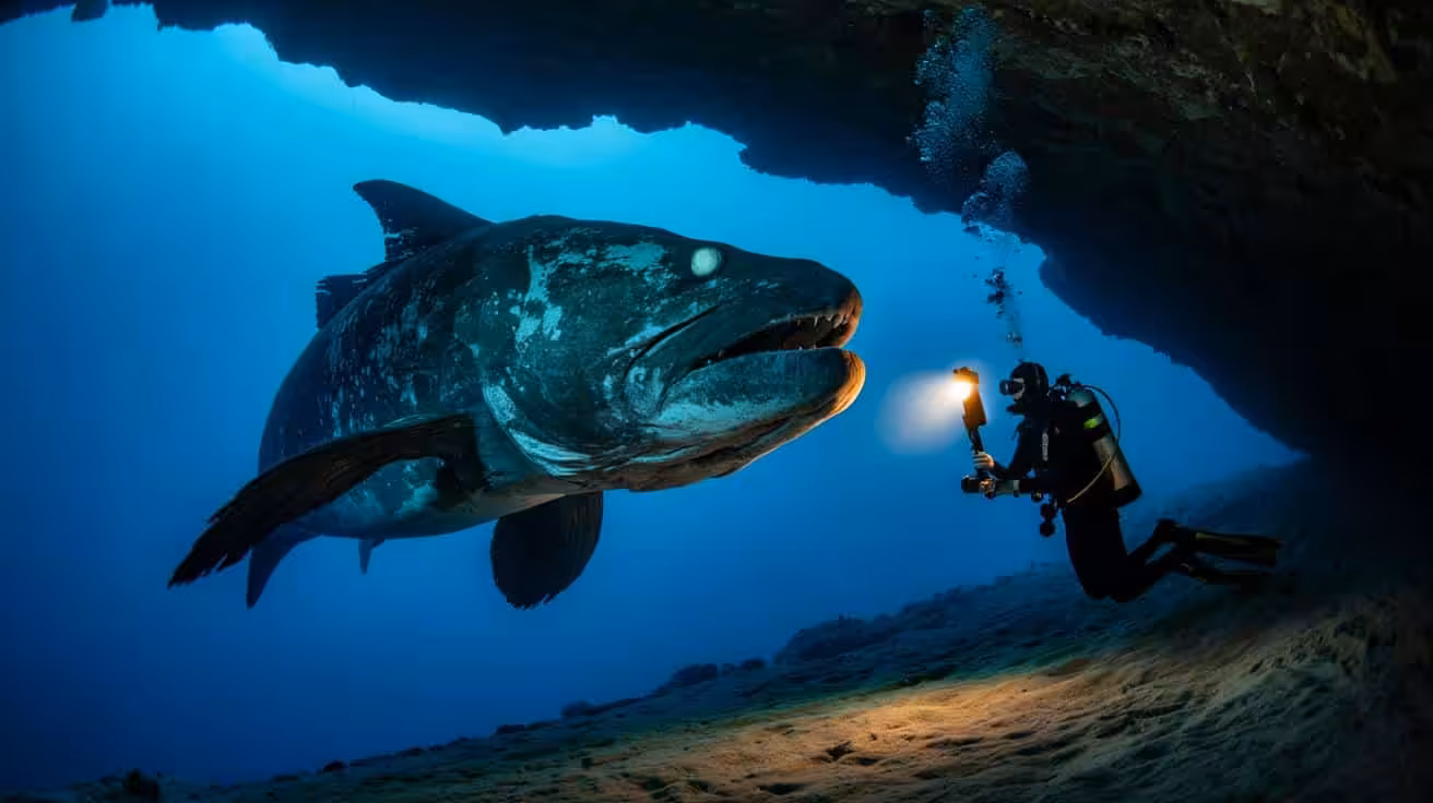 A true living fossil: French divers capture rare first ever images of an emblematic species in Indonesian waters