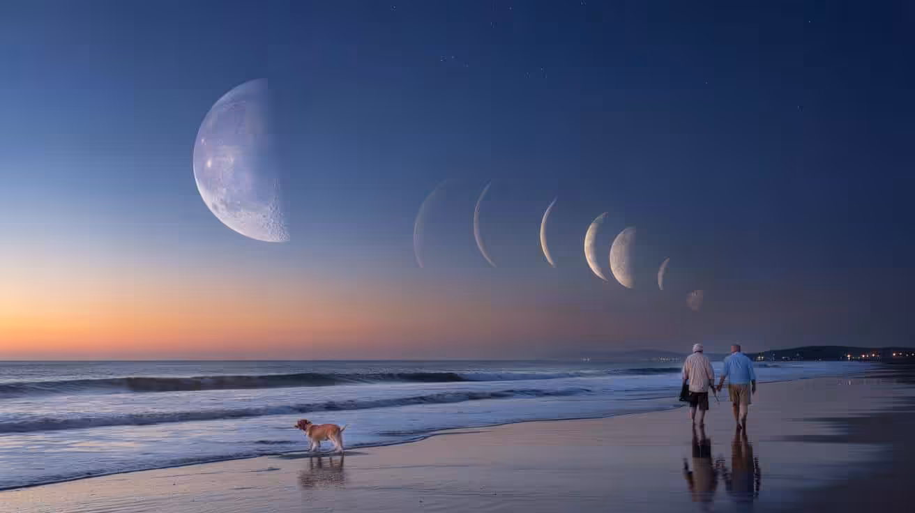 As the Moon slowly drifts away, Earth’s days and tides quietly change
