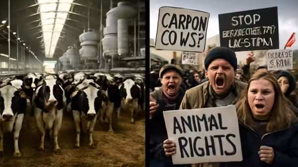 Canada’s hush-hush “carbon cow” controversy: a federally funded methane?neutral superherd that promises climate salvation, enrages small farmers, terrifies animal?rights activists, and asks whether we should engineer livestock to save the planet or abolish them entirely