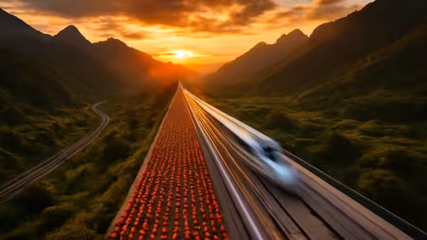 In just 9 hours and with 1,000+ workers, China cut a seven-hour trip to 90 minutes with a new rail line