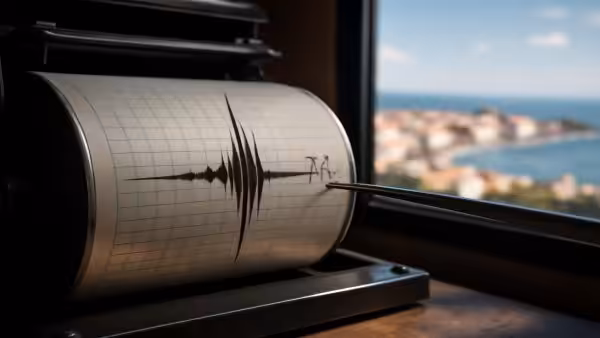 A 7.1-magnitude earthquake strikes offshore, less than 100 km from the coast