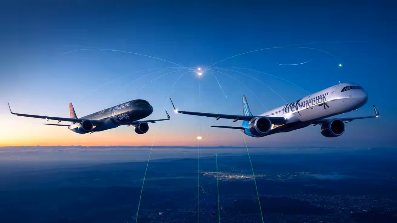 For the first time in history, Airbus achieves what long seemed impossible: making 2 planes meet at the same point without colliding