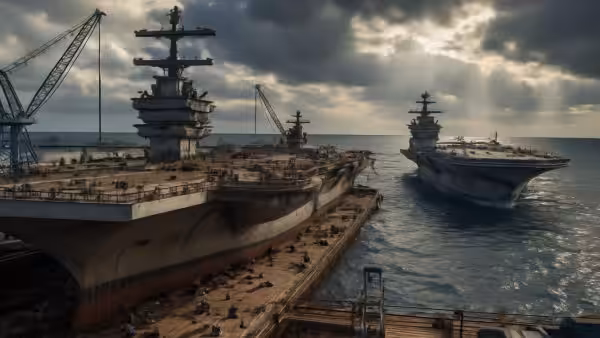 Battle lines drawn as U.S. accelerates construction of second Ford-class aircraft carrier USS Kennedy while USS Ford heads for combat, deepening global rifts and igniting a fierce debate over power, security, and the price of military dominance