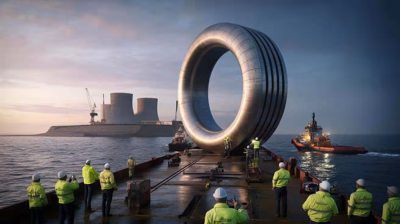 France delivers a 500-tonne steel giant to power the UK’s new Hinkley Point C nuclear reactor