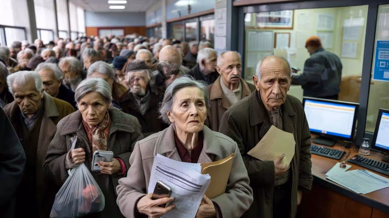 From March 8, pensions will rise only for retirees who submit a missing certificate, sparking anger among many who say they lack internet access