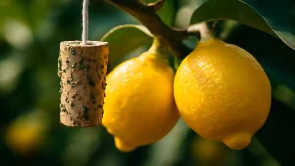 Why gardeners hang cork stoppers on lemon branches