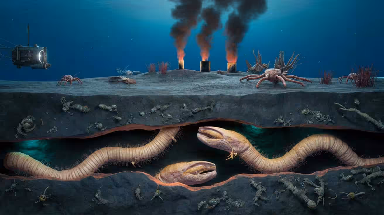 Giant worms found beneath the ocean floor leave scientists stunned