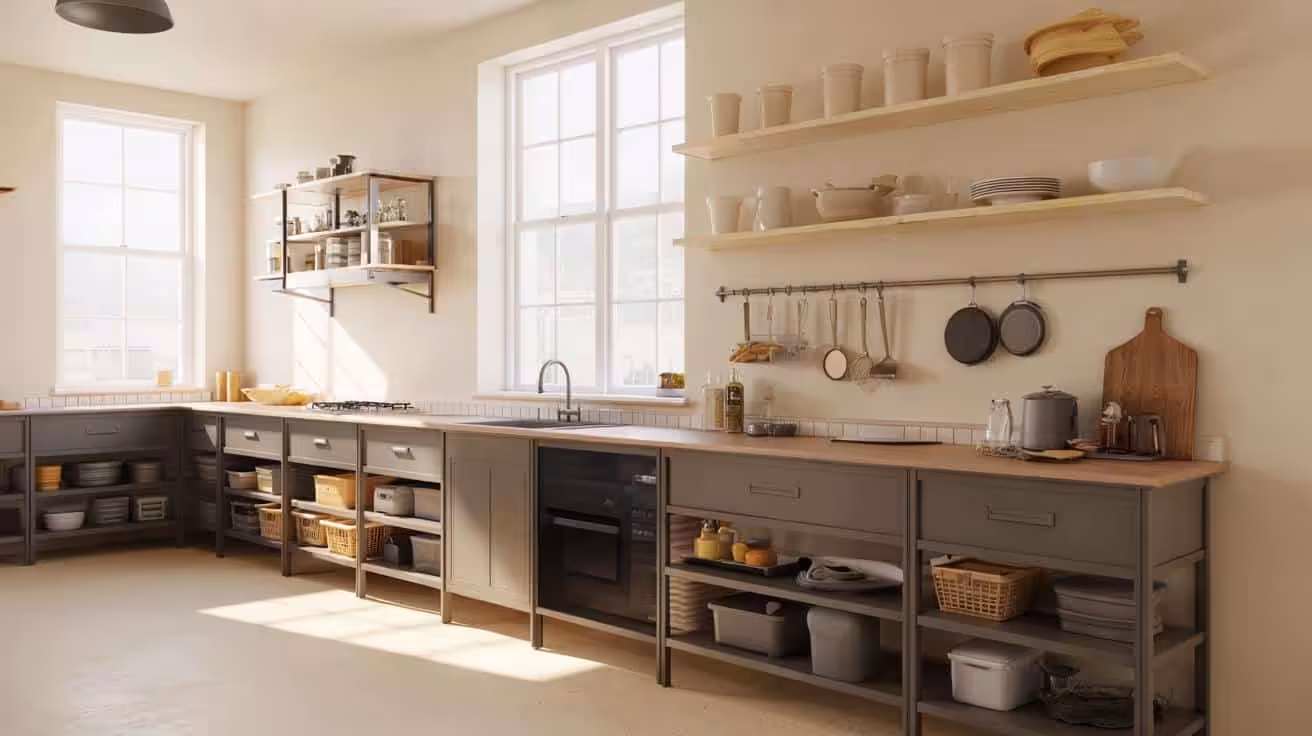 Goodbye kitchen cabinets: this cheaper new kitchen trend doesn’t warp, doesn’t go mouldy, and is rapidly gaining popularity
