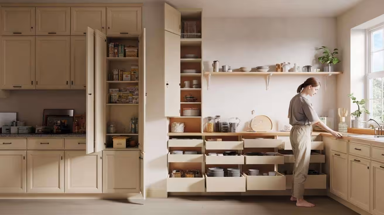 Goodbye to classic high kitchen cabinets as more households switch to a space-saving, more comfortable alternative