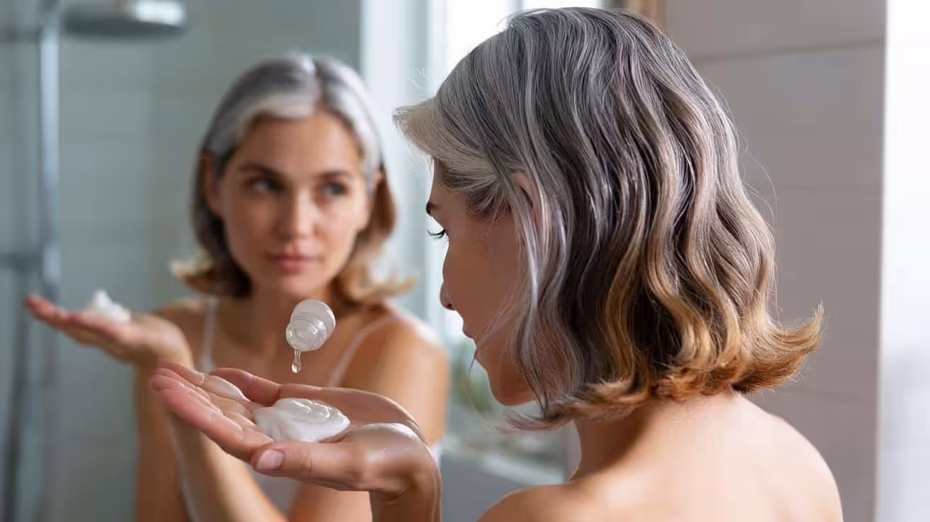 Grey hair can regain its natural color with a simple conditioner add-in trick that few people know about