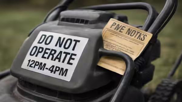 Bad news for homeowners: starting February 15, a new rule bans lawn mowing between noon and 4 p.m., with fines at stake