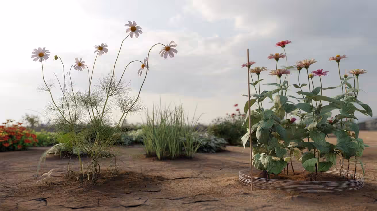 If your flowers grow tall but weak, nitrogen may not be the real problem