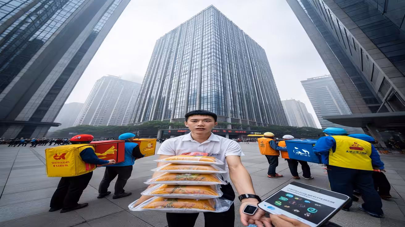 In China, there are skyscrapers so tall that a new job has emerged: people tasked with delivering meals to the top floors.