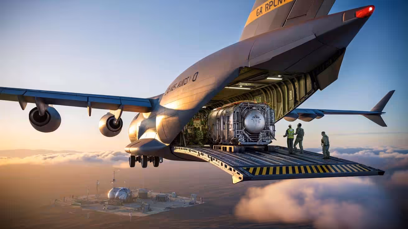 It’s a world first: the United States manages to move a nuclear reactor by air