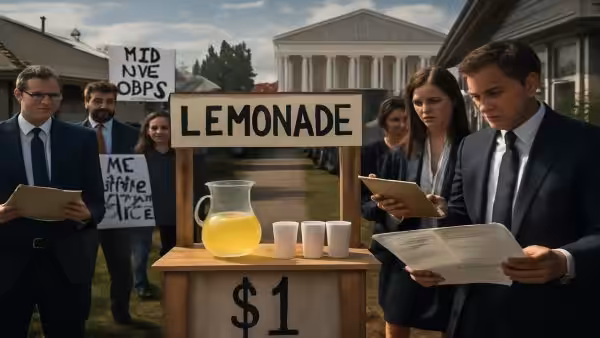 How a child’s lemonade stand triggered a Supreme Court battle over ‘micro-entrepreneurship taxes’ and divided a quiet suburb into those who worship free markets and those who demand absolute regulatory equality for all