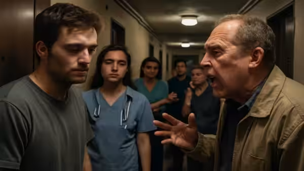 A neighbor confronts a grieving son over noise from hospice nurses during his father’s final days and sparks a bitter war that splits the entire apartment building into two irreconcilable camps