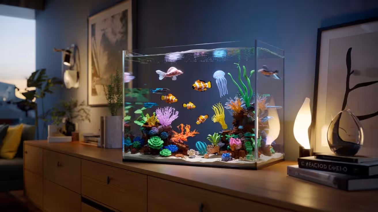 No more changing water or feeding fish as LEGO unveils an impressive 4,154-piece aquarium set designed for adults
