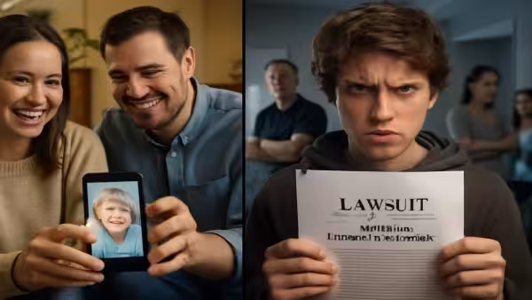 Bad news for parents who post every step of their child’s life online: years later, they may be sued for invasion of privacy – a story that splits families and friendships