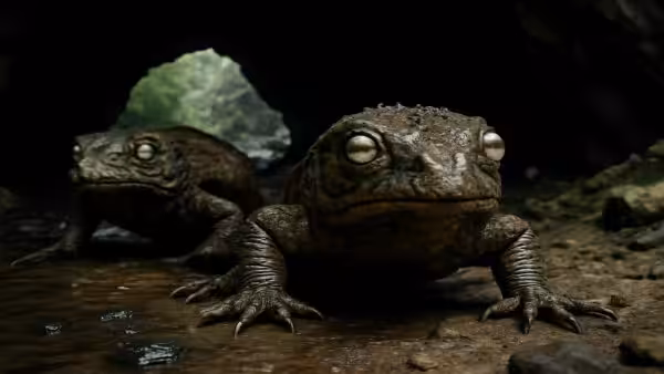 Two predators that disappeared 325 million years ago have resurfaced after escaping from the longest cave on Earth