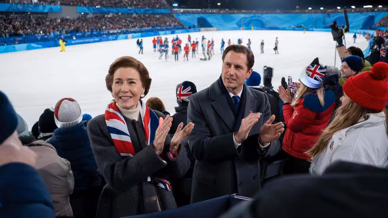 Princess Anne and her husband, Sir Tim Laurence, supporting athletes of Great Britain, during the opening ceremony of the Milano Cortina 2026 Winter Olympics at San Siro Stadium