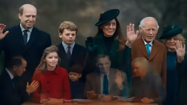 Royal Family gather for Christmas Day service at Sandringham façade hypocrite