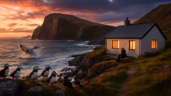 €5,000 a month and free housing to live six months on a remote Scottish island with puffins and whales