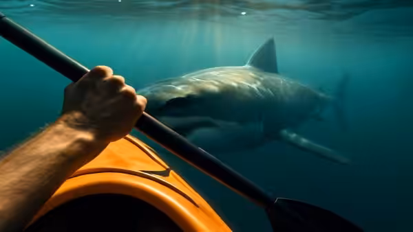 He Films His Stalker On Camera: Kayaker Narrowly Escapes Great White Shark Off California