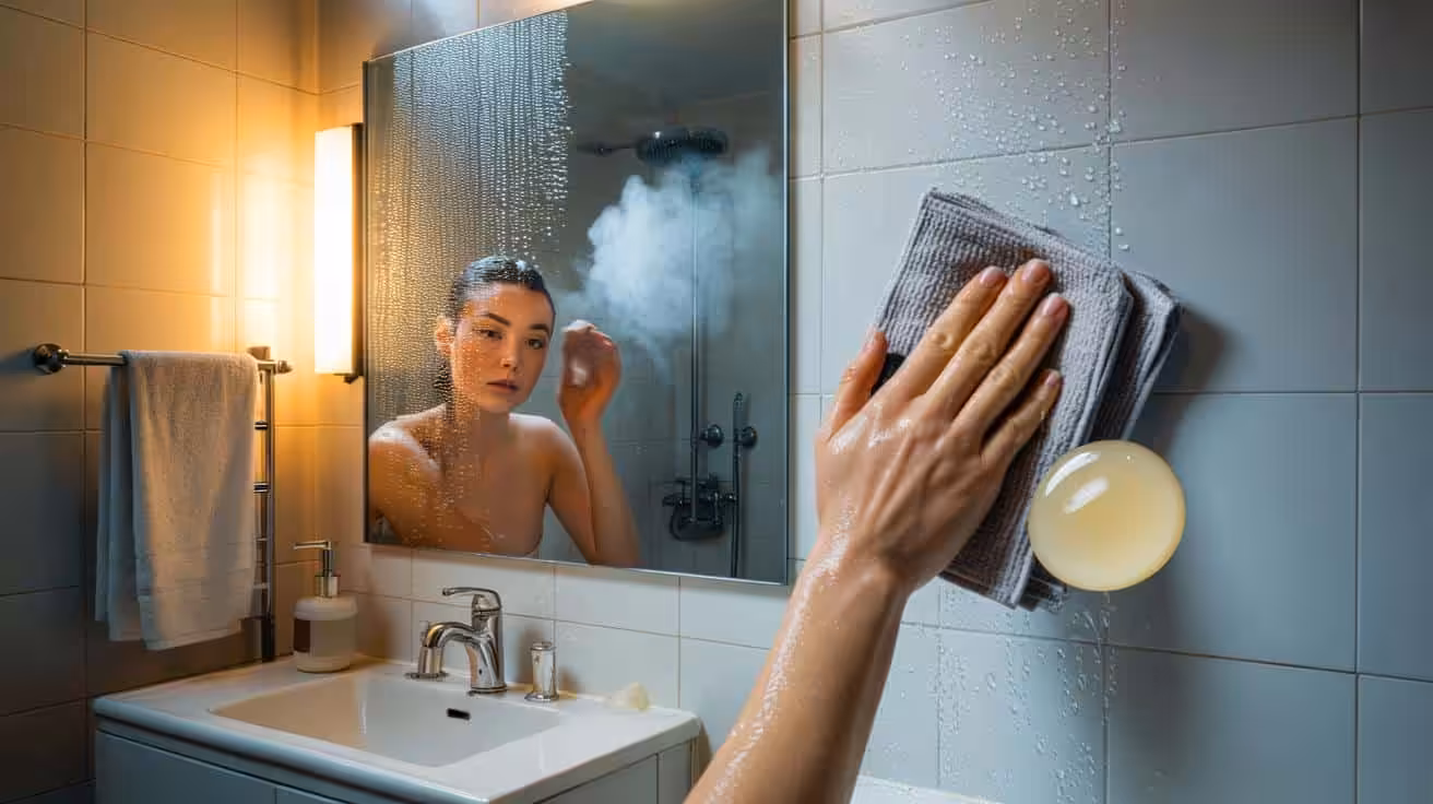 The secret to keeping a mirror clear after a hot shower that no one talks about
