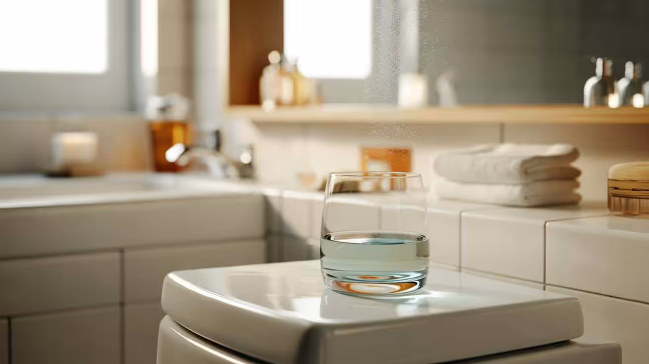 The simple glass trick that keeps a bathroom smelling like a perfumery