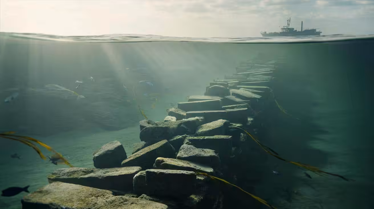This 7,000-year-old stone wall found off the coast of France may be the work of hunter-gatherers