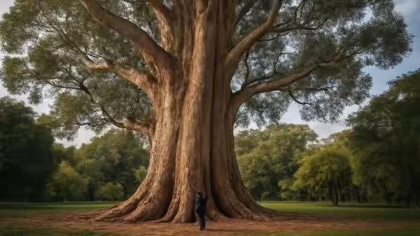 The mighty Sevillian eucalyptus with an extraordinary size: 47 metres high and 14 metres in girth