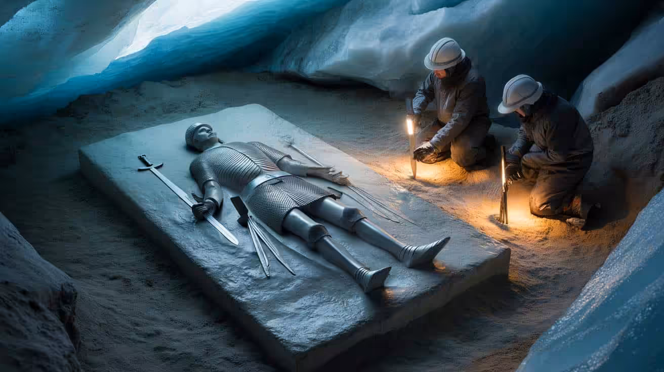 Under a glacier, the intact tomb of a knight resurfaces in Gdańsk