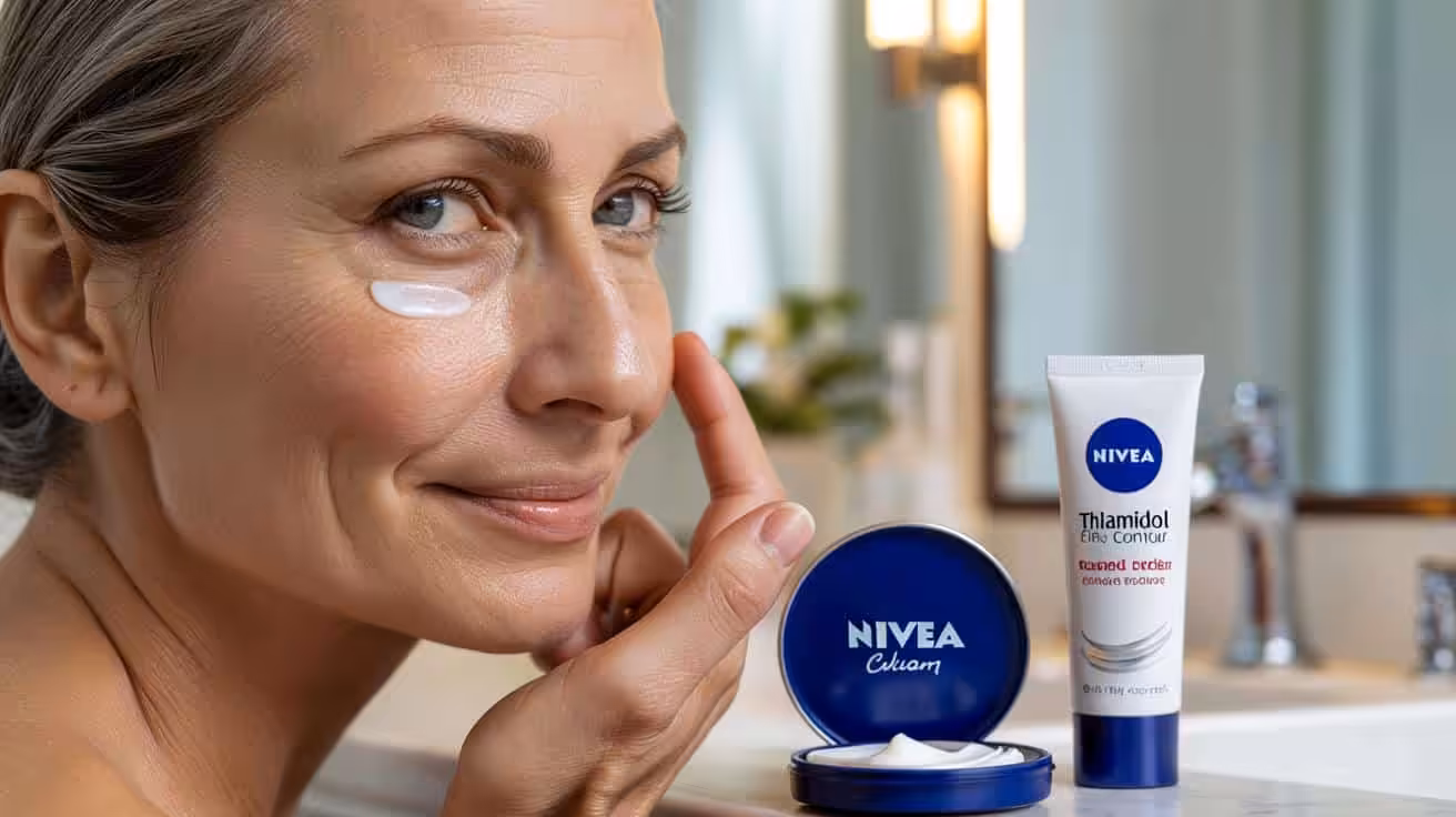 The trick to using Nivea cream to erase dark circles and look younger after 50