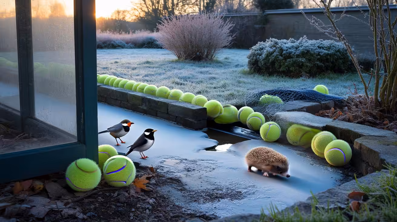 A small gesture that makes a big difference: why placing tennis balls in your garden can help save birds and hedgehogs this winter