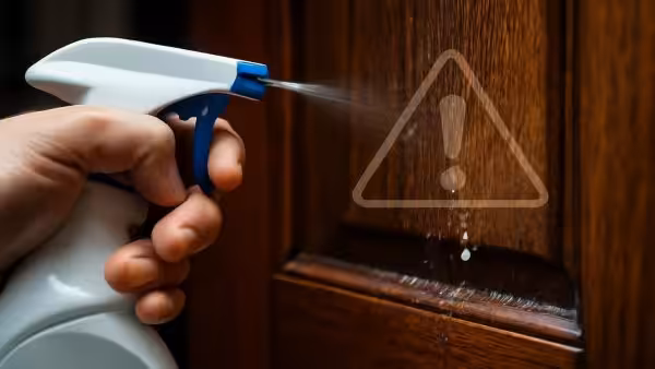 Spraying vinegar on the front door social media promotes it as a miracle trick but here’s what it truly does